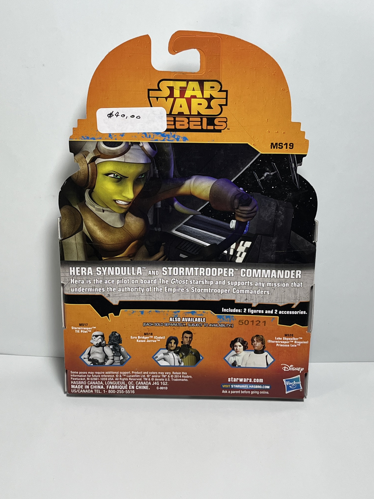 Hera Syndulla & Stormtrooper Commander  Star Wars Rebels 3.75 2 Pack