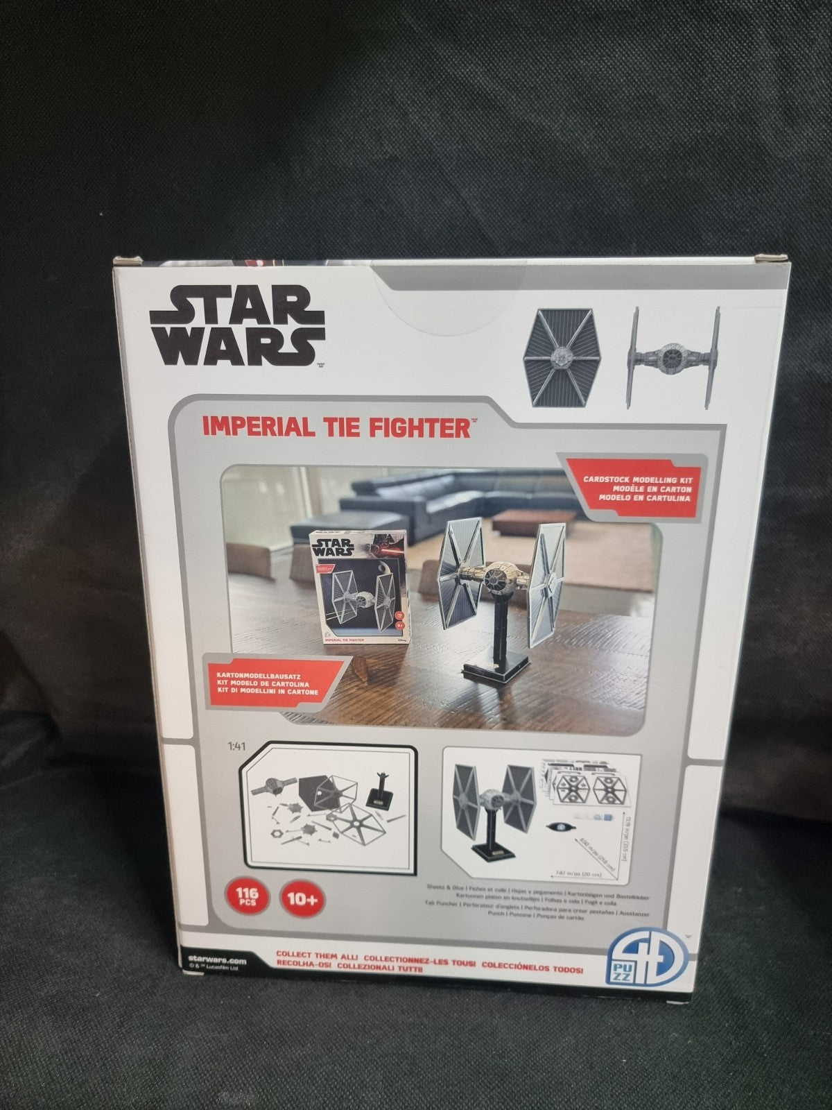 Star Wars Imperial Tie Fighter 4D Paper Model Kit NIB 116 Pieces