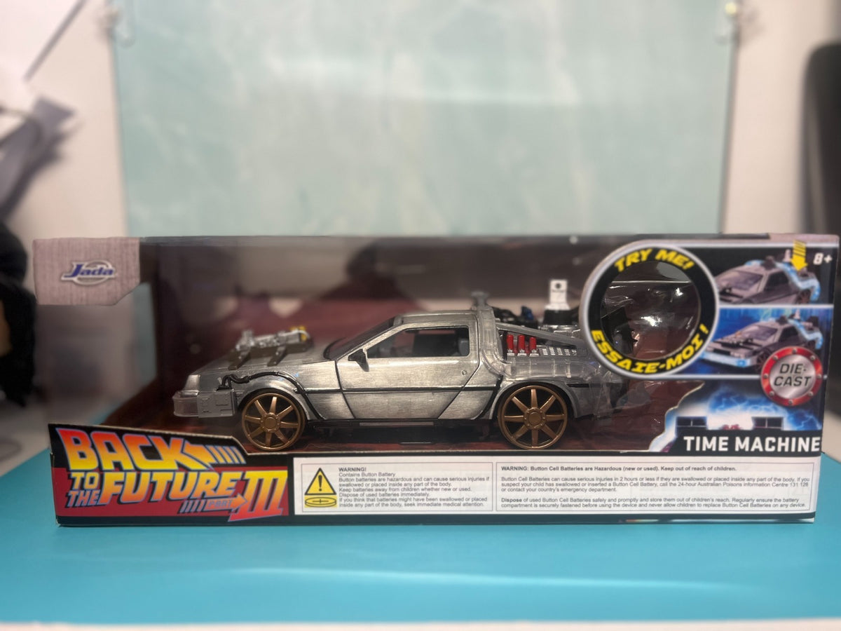 Back to the Future 2 DeLorean Time Machine 1:24 Scale Light Up Model Car