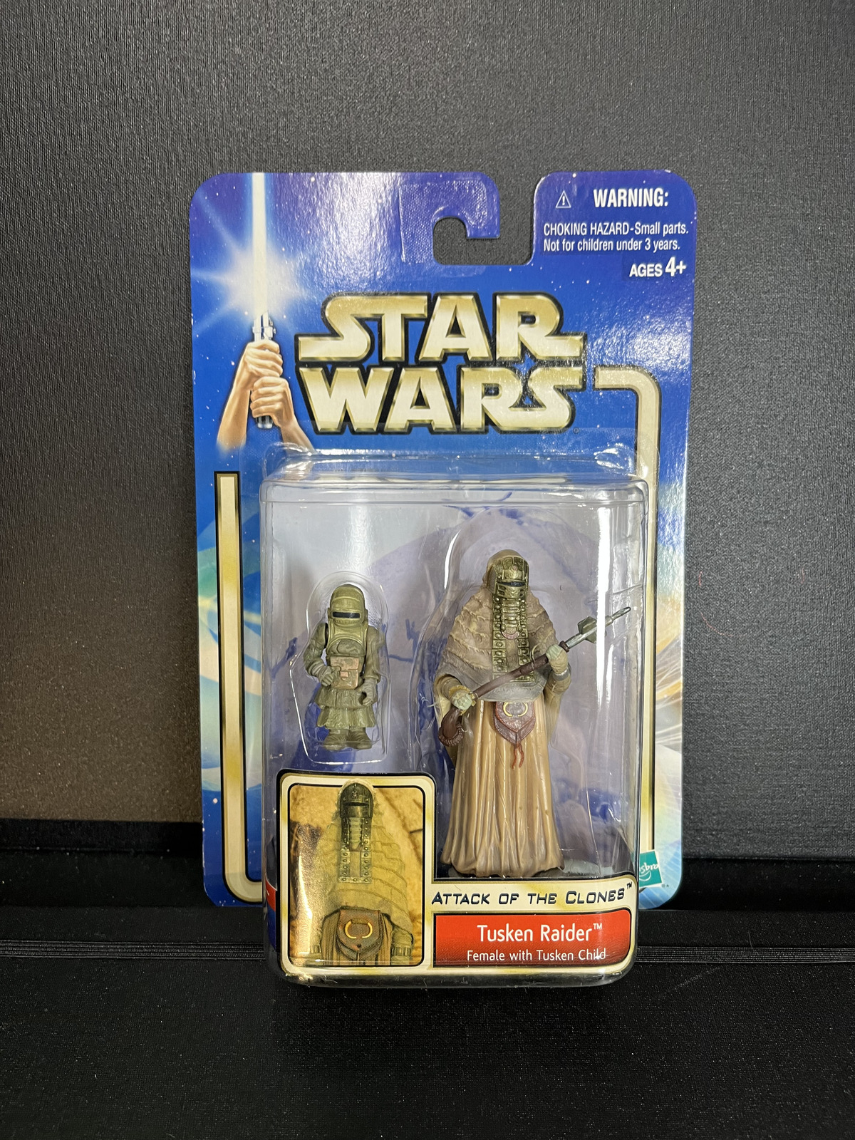 Tusken Raider Female with Child Star Wars AOTC Carded 3.75 Action Figure
