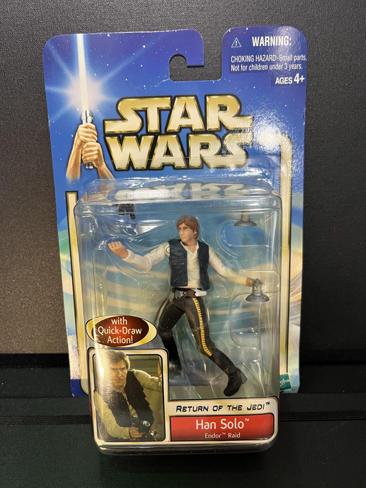 Han Solo Endor Raid Star Wars AOTC Carded 3.75 Action Figure