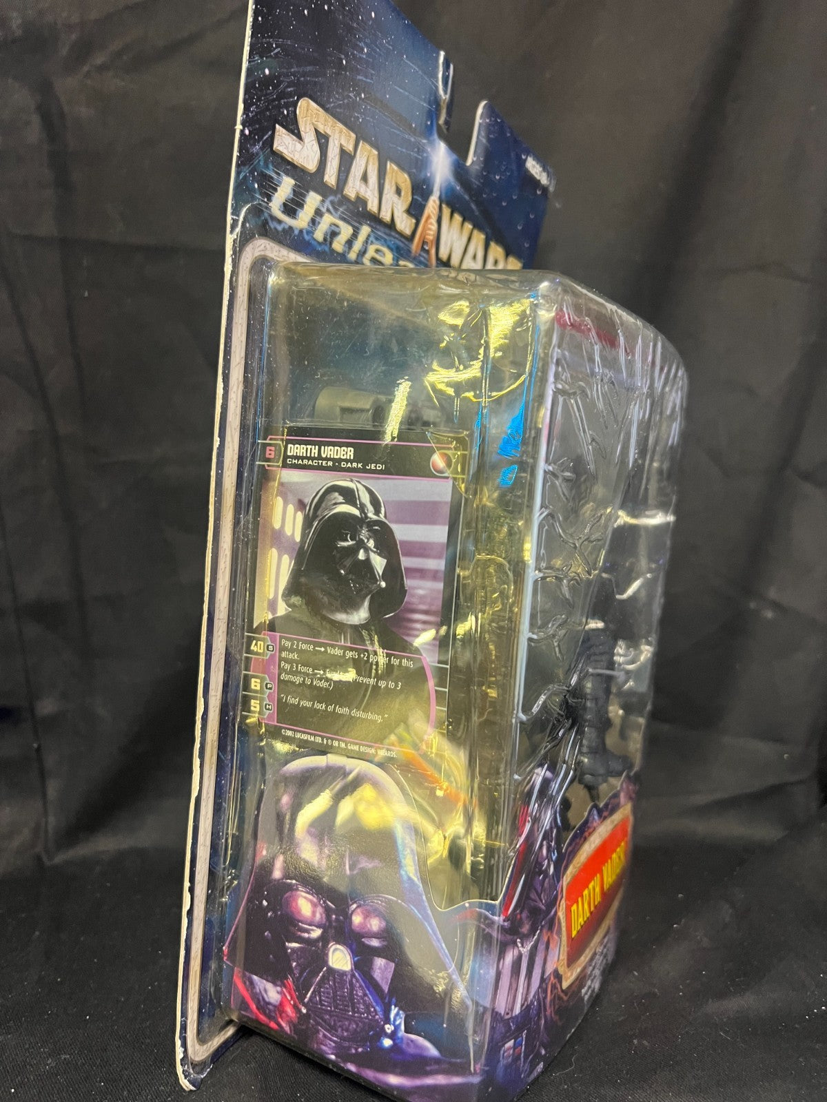 Star Wars Unleashed Darth Vader Figure with Trading Card 2002 Mattel 84897
