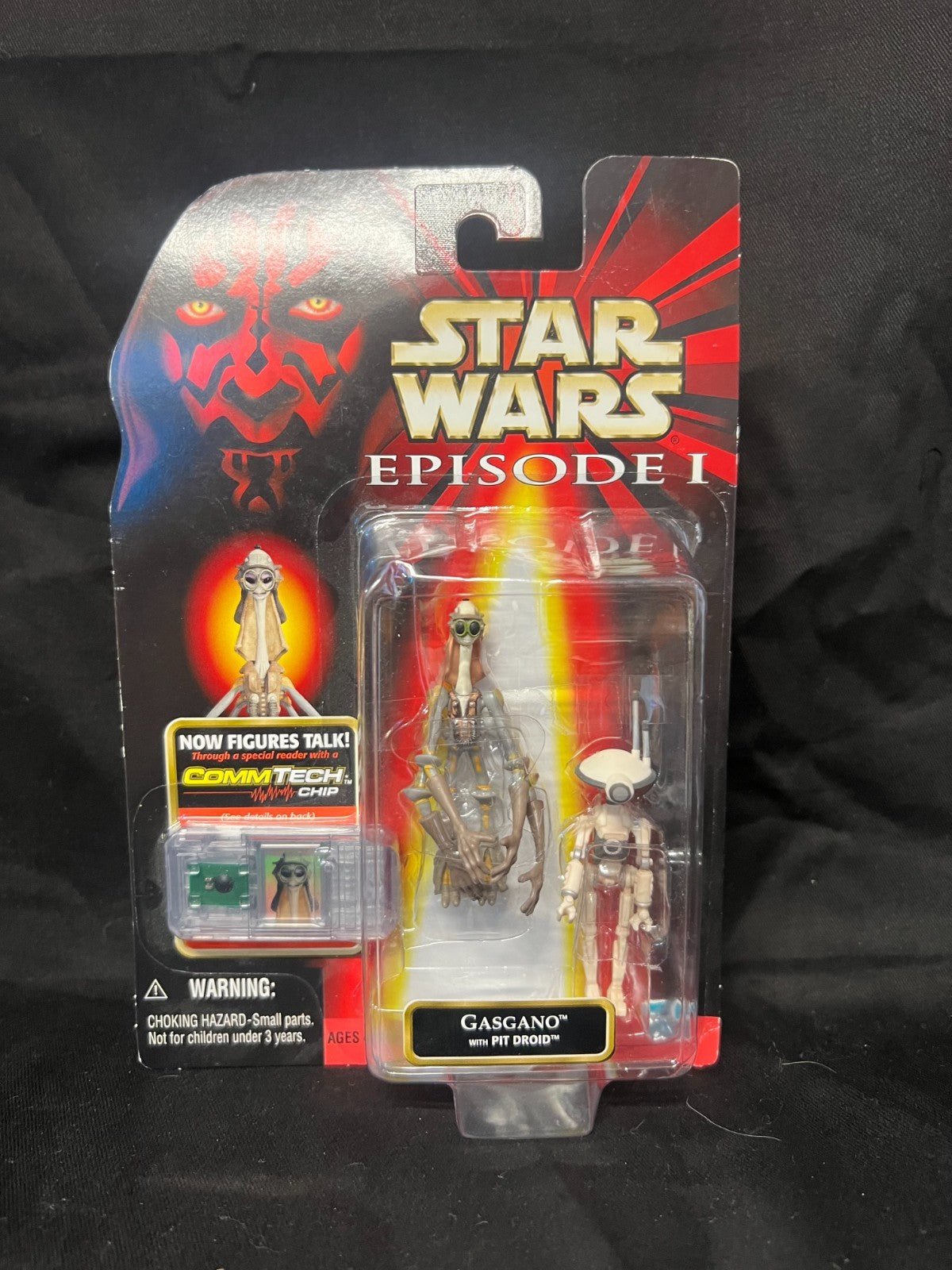STAR WARS - HASBRO - EPISODE 1 - GASGANO - with Pit Droid and CommTech Chip
