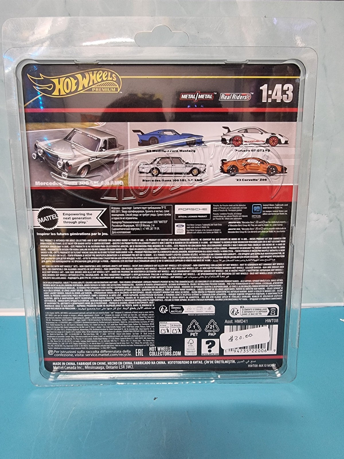 Mercedes Benz 300 SEL 6.8 AMG Hot Wheels Premium Car Culture 1:43 Series