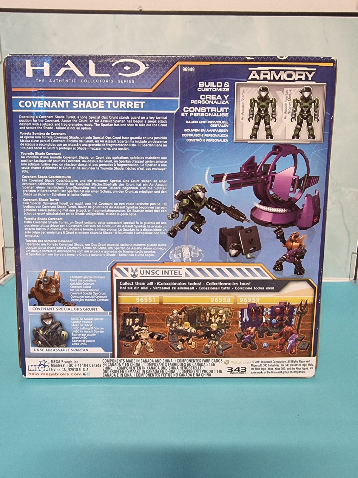 Mega Bloks Halo Covenant Shade Turret 96949 (BOX HAS SOME WEAR)