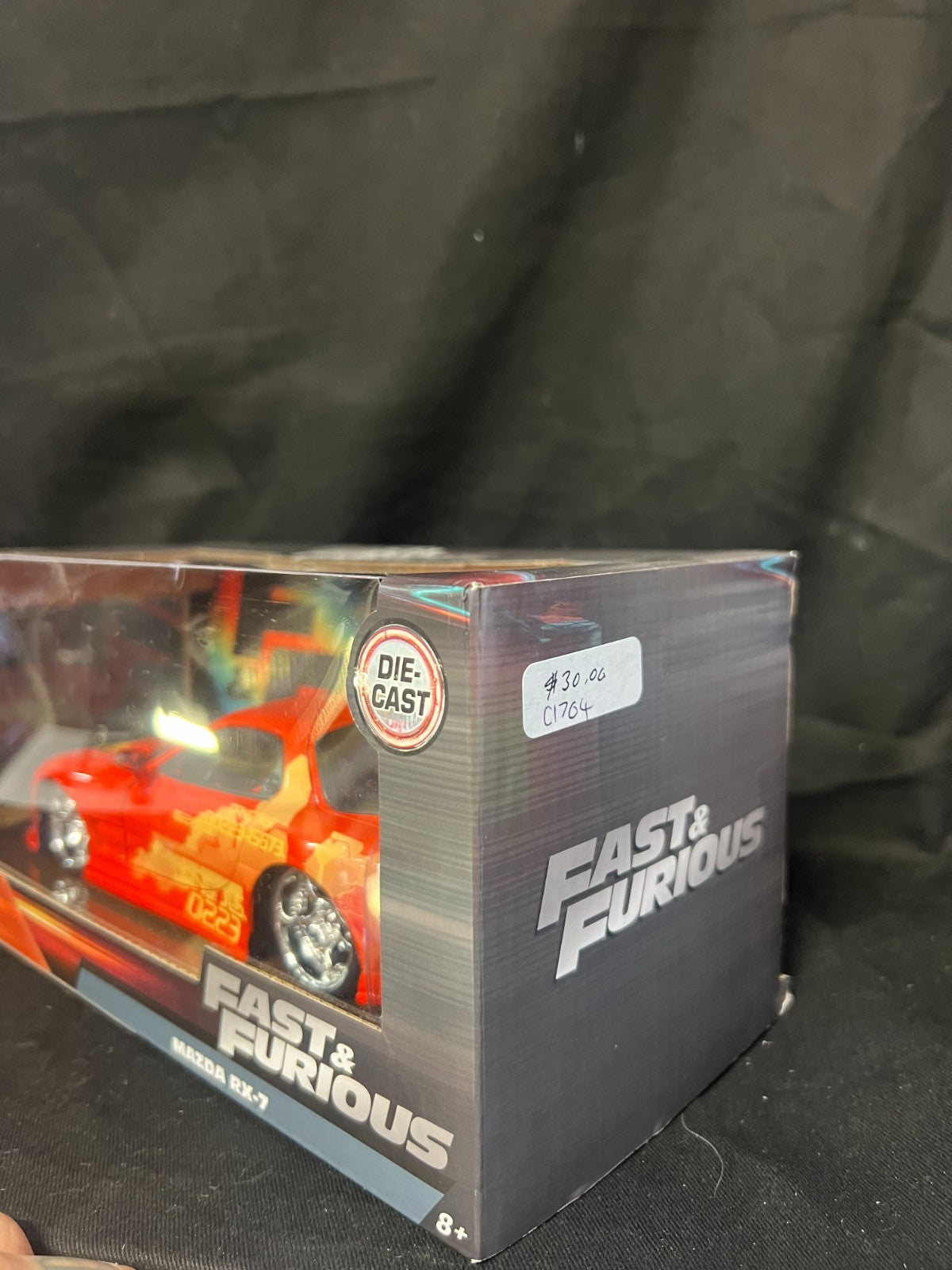 Fast & Furious 1:24 Orange JLS Mazda RX-7 - Die Cast - Jada