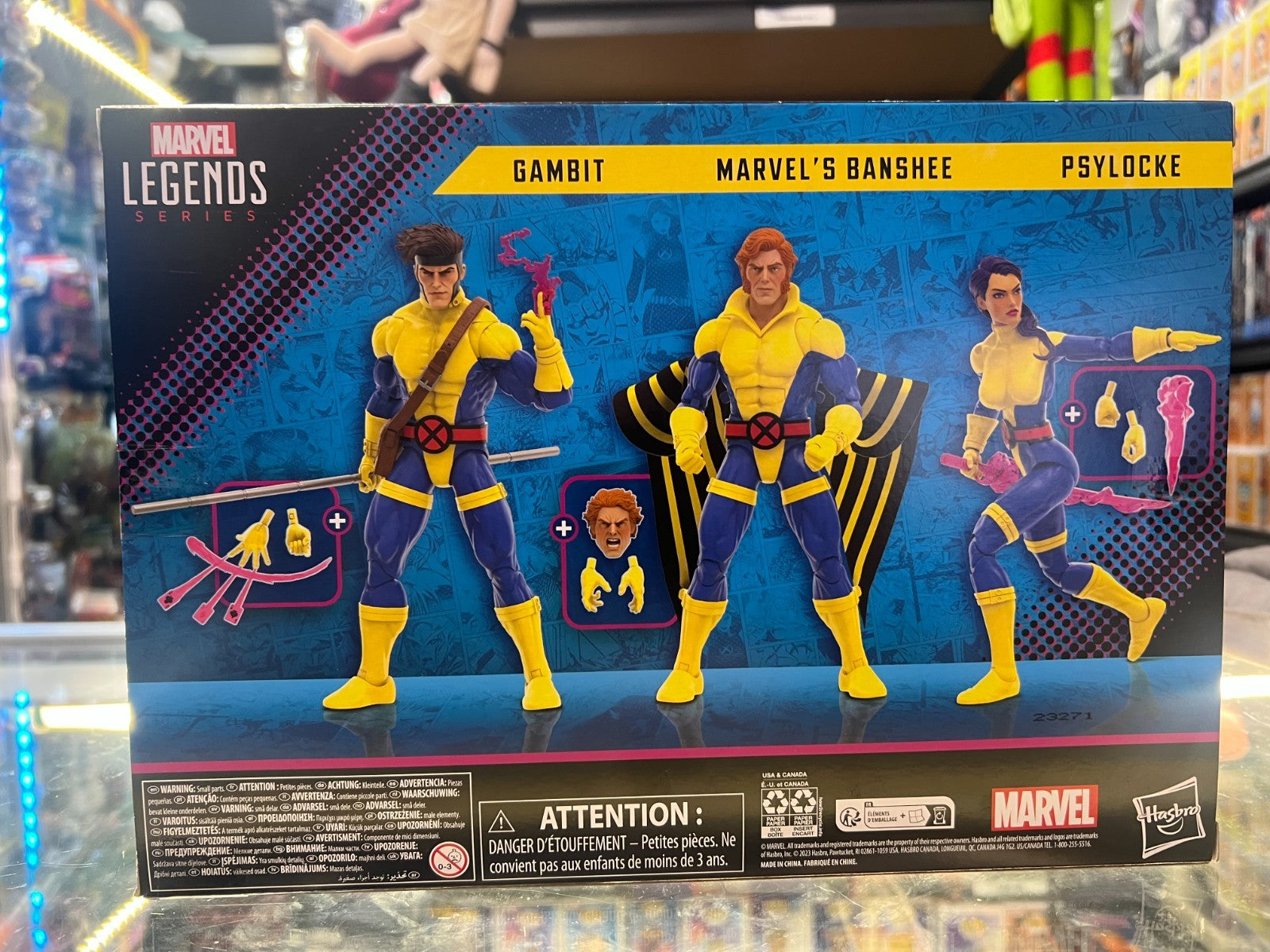 Marvel Legends X-Men 60th Anniversary Figure 3 Pack Banshee Gambit Psylocke Set