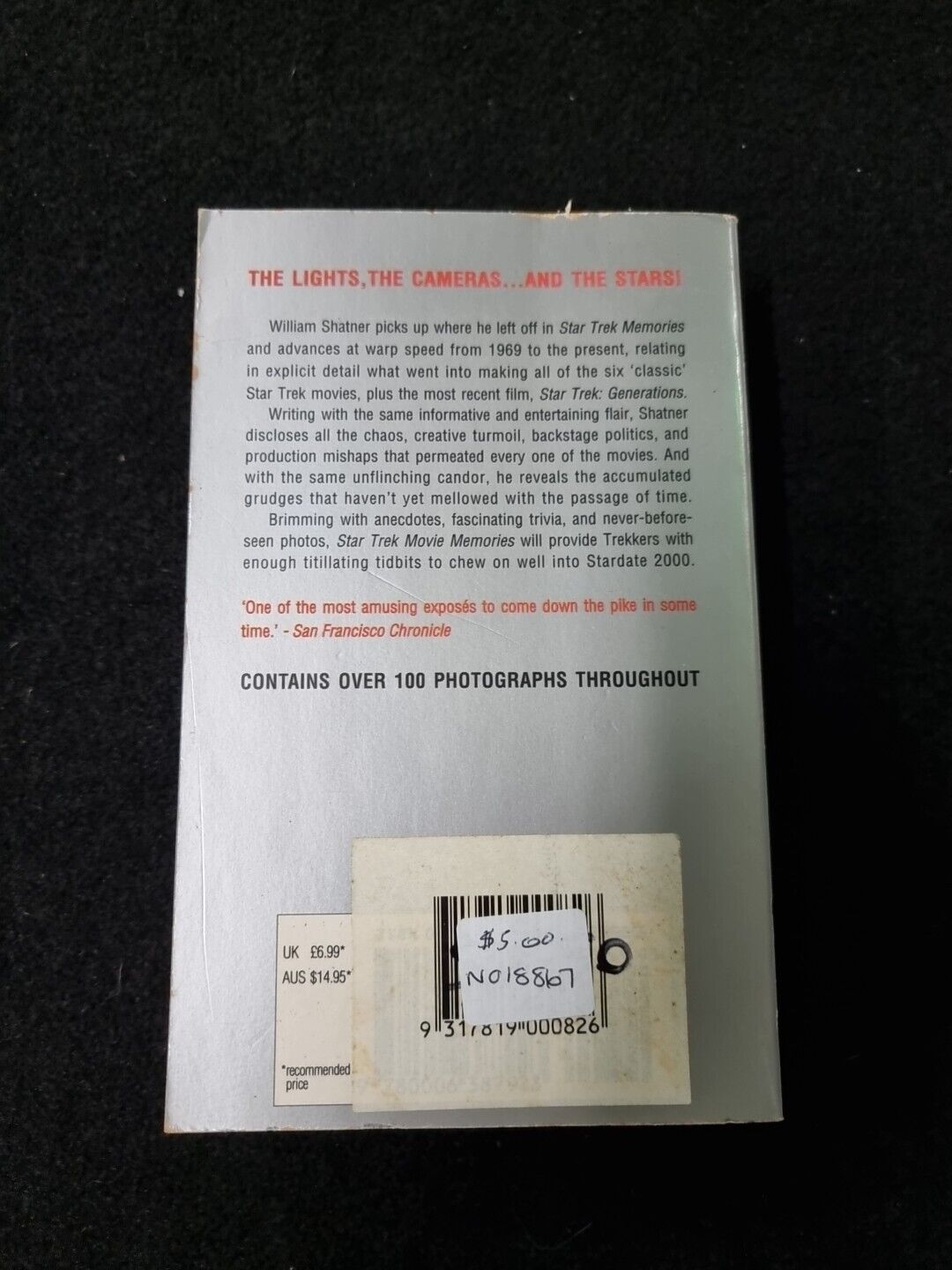 STAR TREK Movie Memories By William Shatner (1996) Paperback