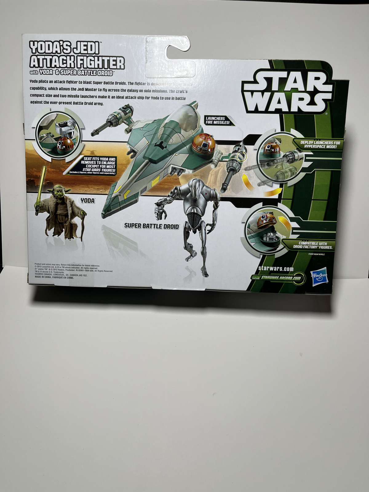 Hasbro Star Wars Yoda's Jedi Attack Fighter With Yoda & Super Battle Droid