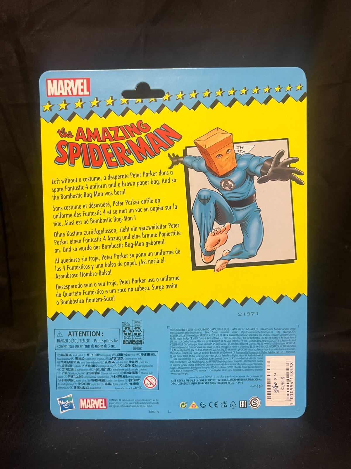 Marvel  The Amazing Spiderman BOMBASTIC BAG MAN Vintage Retro 6" in inch