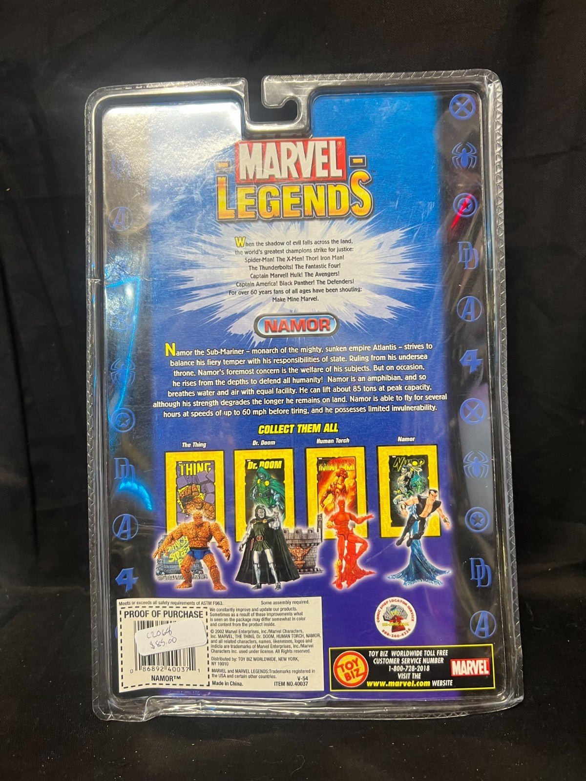 Marvel Legends 2002 Toy Biz Series 2 Namor Factory Sealed