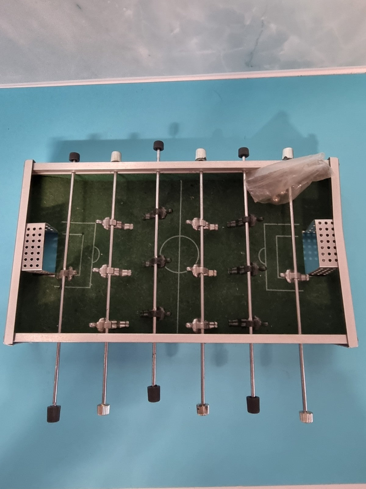 Mini Desktop Football Soccer Metal Series Set Portable Aluminum 20.5x11.5x3cm