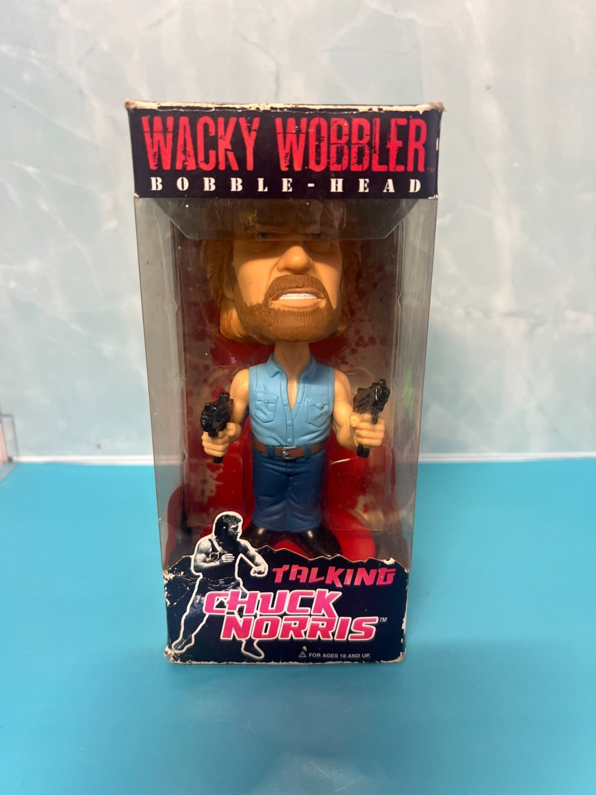 FUNKO CHUCK NORRIS TALKING WACKY WOBBLER BOBBLE HEAD