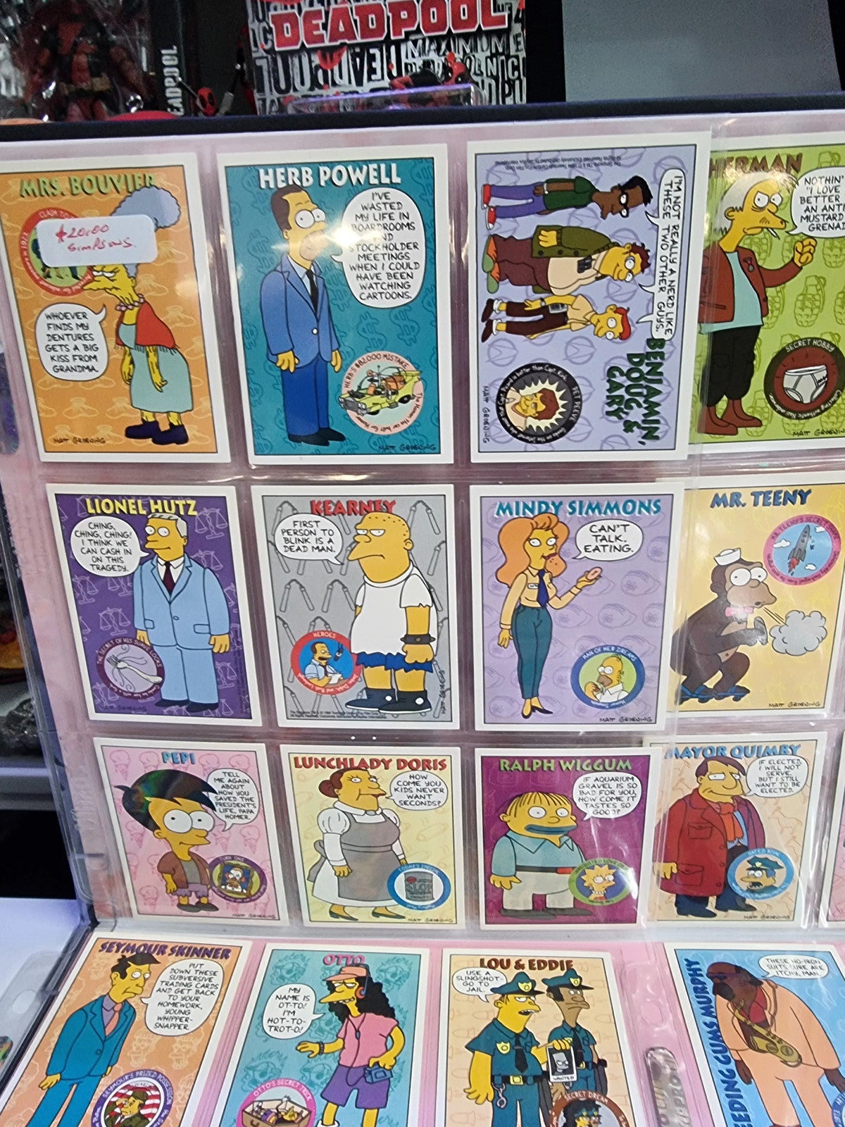 Simpson Mixed Trading Card Set 38 Cards
