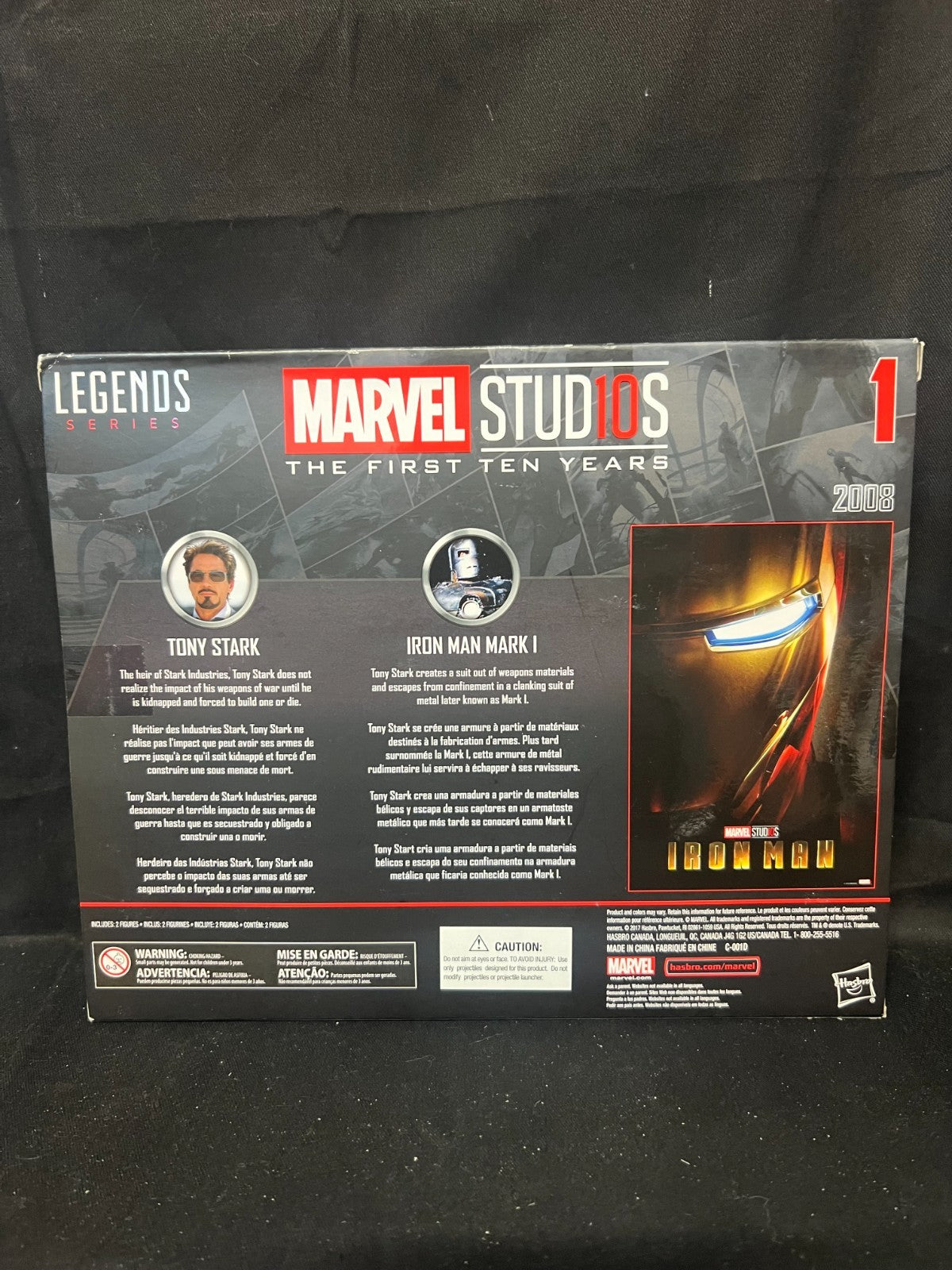 2017 Marvel Legends First 10 Years Iron Man Tony Stark Iron Mark I 2 Pack New