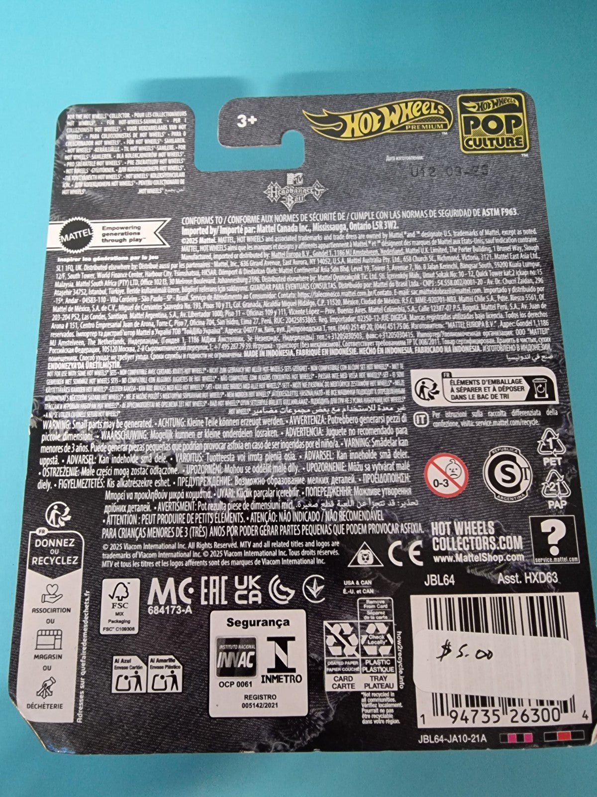 2025 HOT WHEELS PREMIUM POP CULTURE CASE K MTV HEADBANGERS BALL HW TOUR BUS