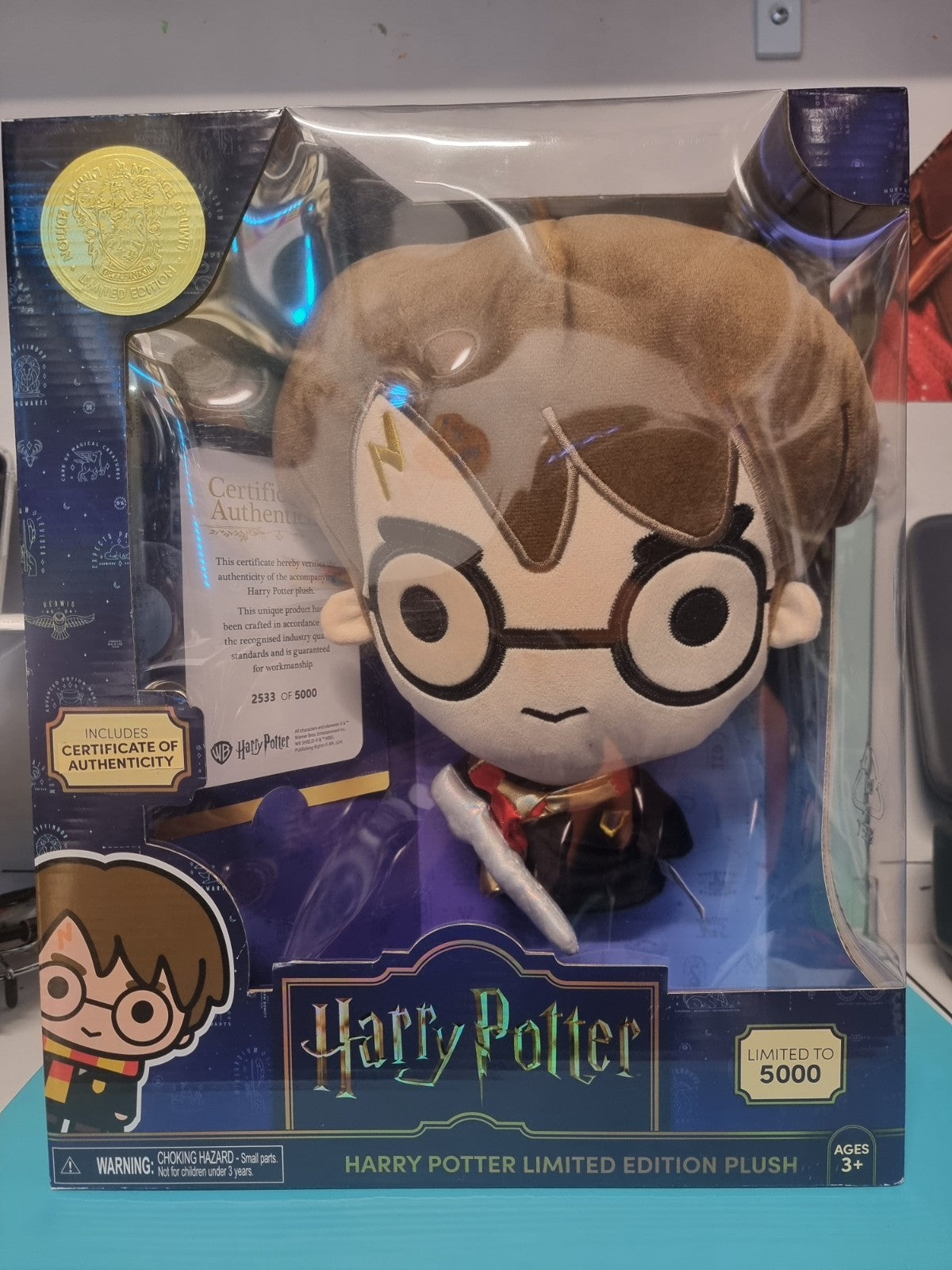 HARRY POTTER LIMITED EDITION 30cm PLUSH COLLECTABLE - BRAND NEW WITH CERTIFICATE