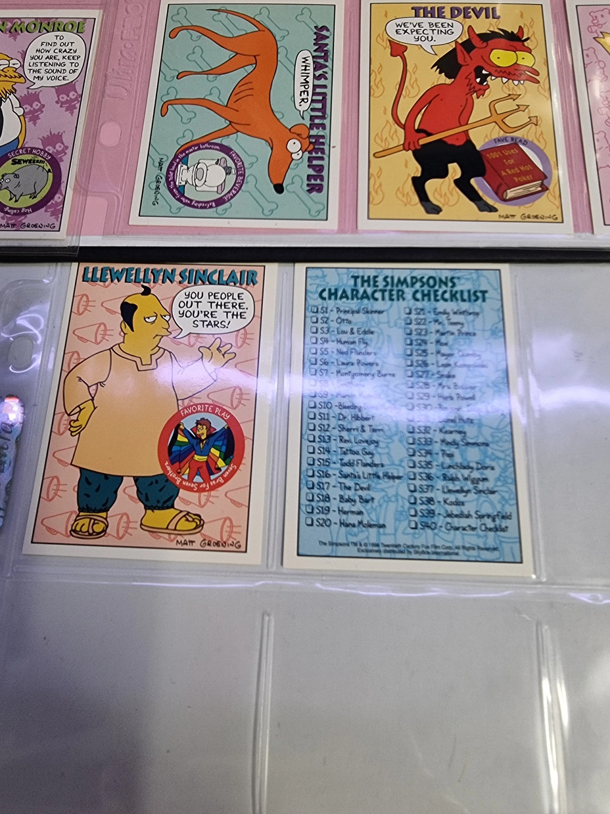 Simpson Mixed Trading Card Set 38 Cards