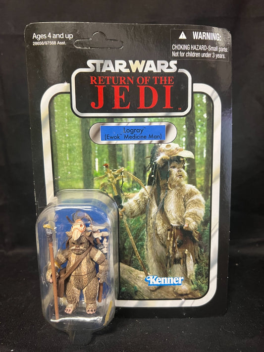 Star Wars Return of the Jedi Logray Ewok Medicine Man UNPUNCHED Kenner 2010 NRFP