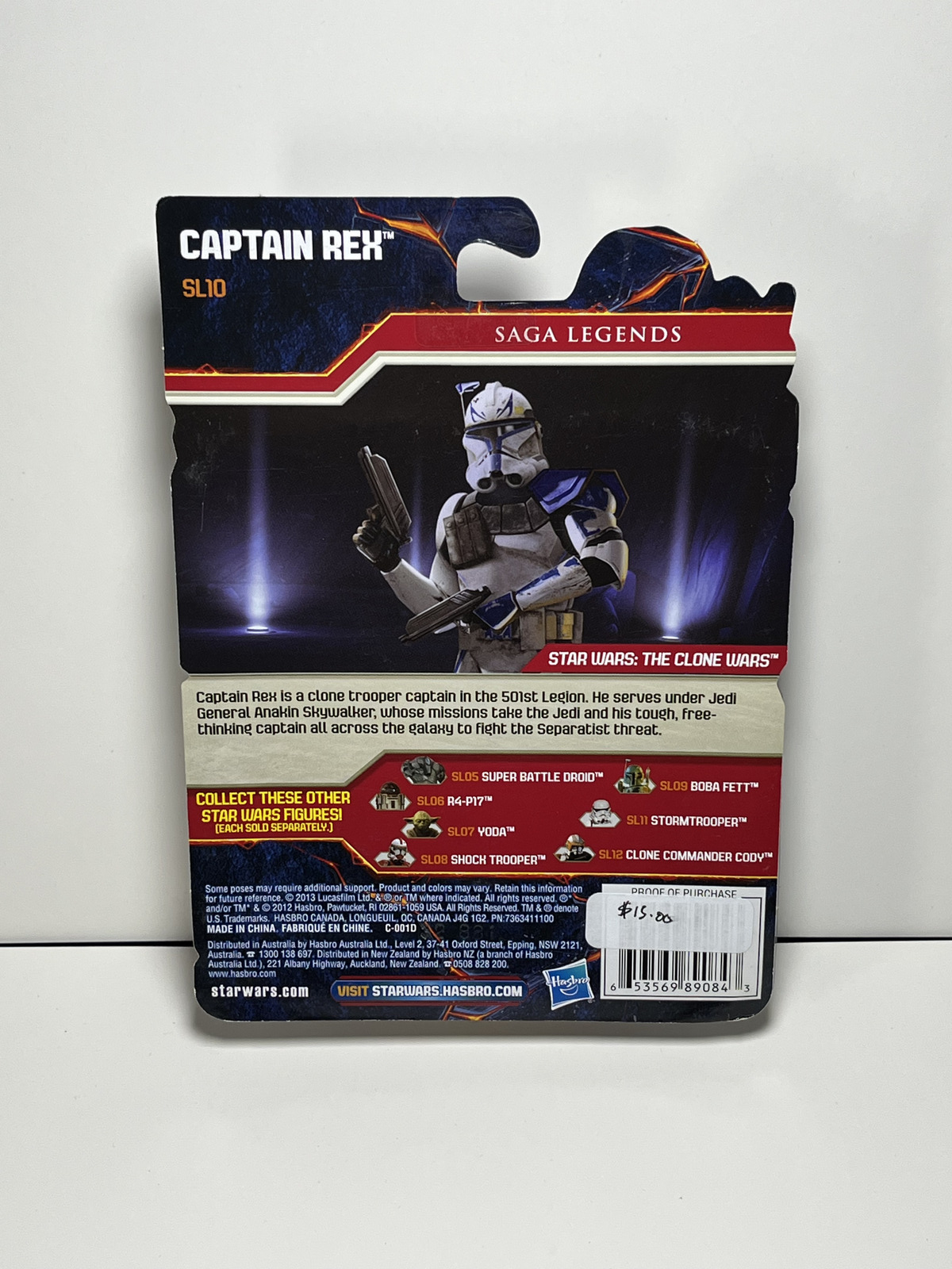 Captain Rex STAR WARS Saga Legends 3.75 Action Figure SL10