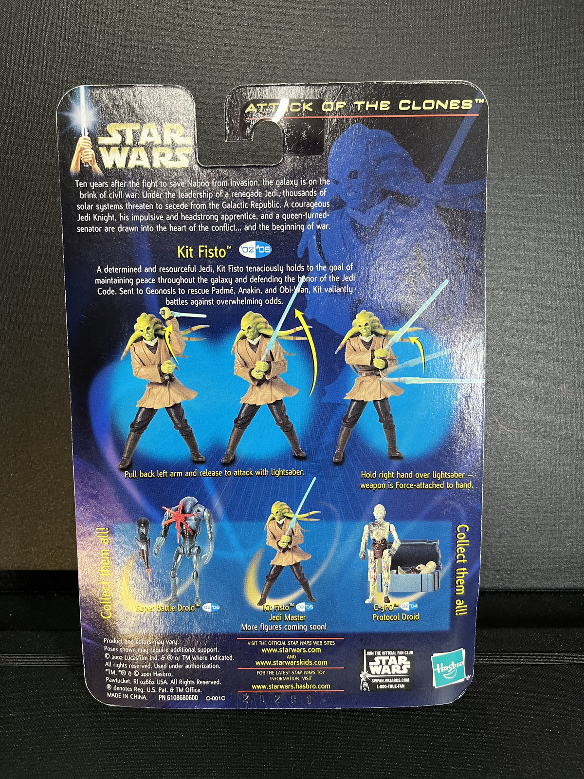 Kit Fisto Jedi Master Star Wars AOTC Carded 3.75 Action Figure