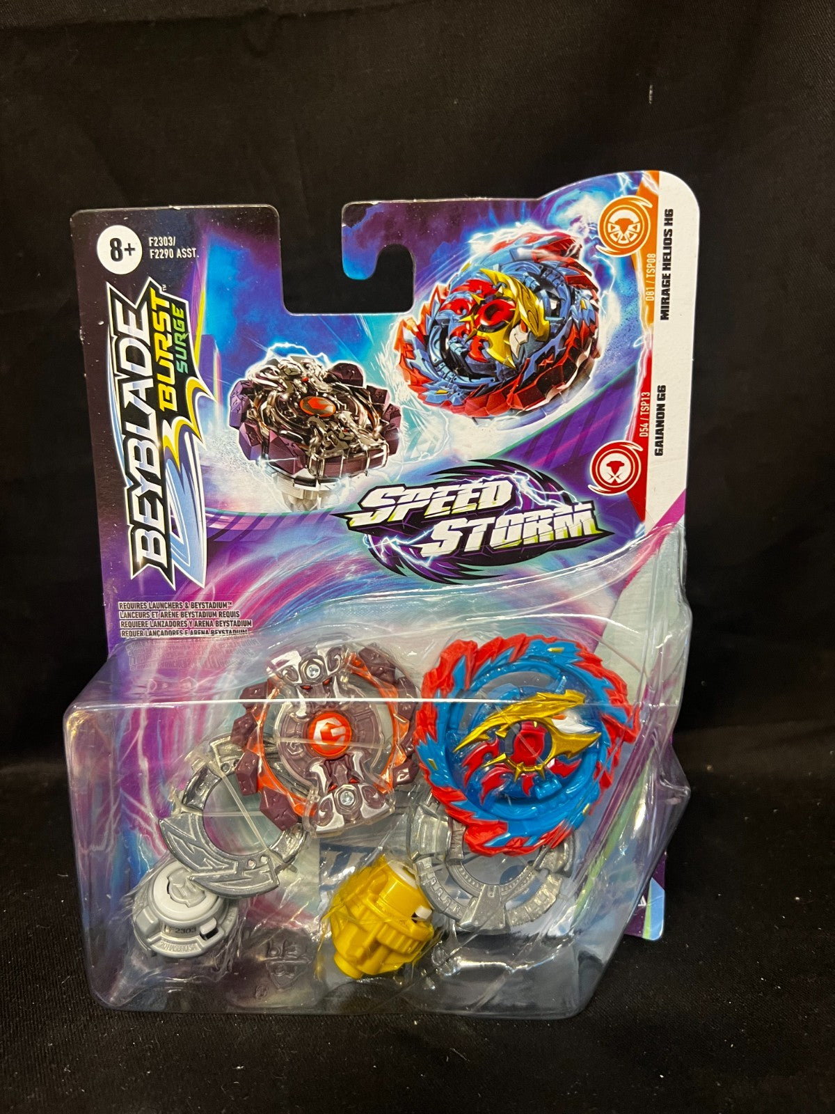 Beyblade Burst Surge Speed Storm Gaianon G6 & Mirage Helios H6 Spinning Top Dual