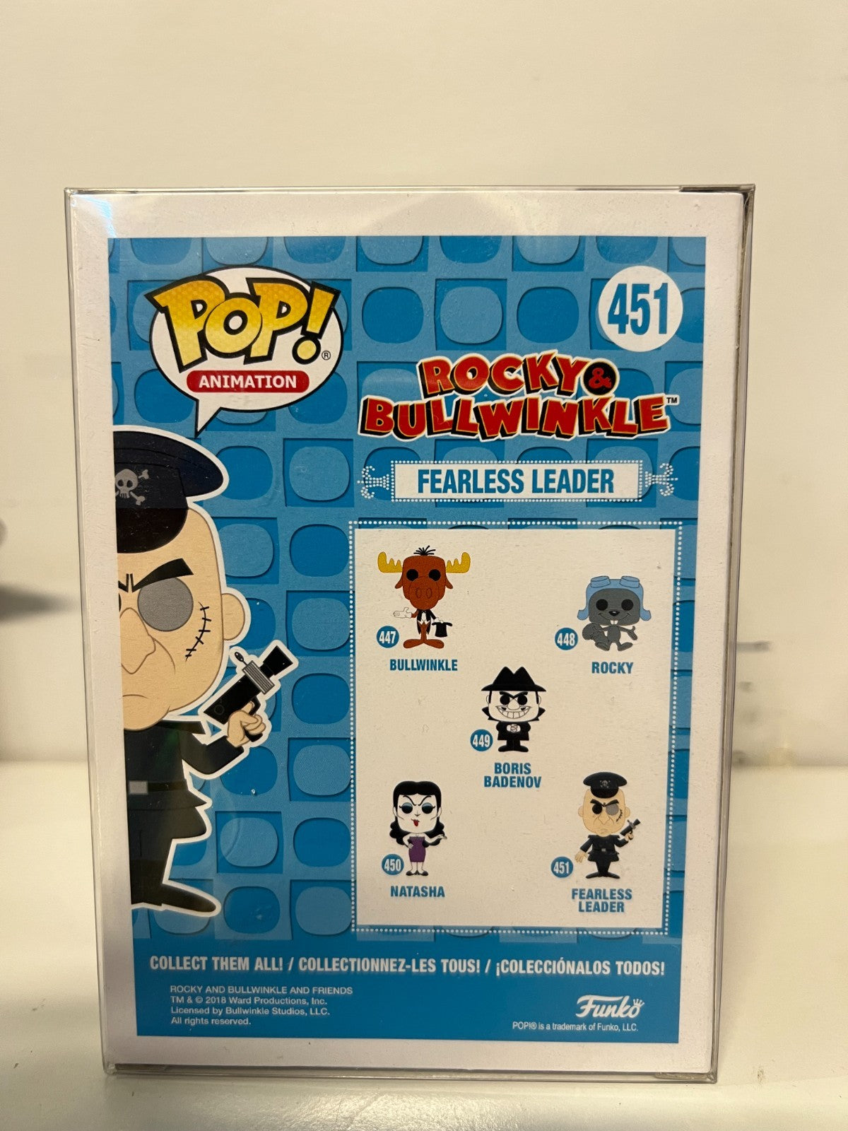 Pop! Funko 10cm Figurine Rocky & Bullwinkle Fearless Leader #451 Vinyl Toy