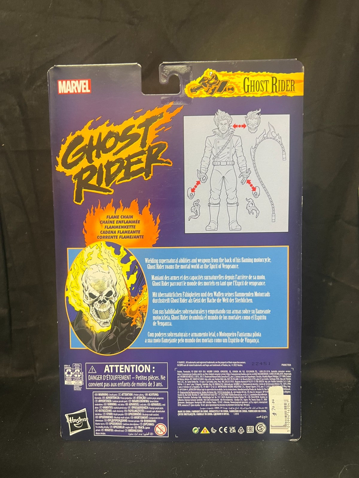 Marvel Legends Retro Ghost Rider Johnny Blaze Exclusive 80th Cardback 2022