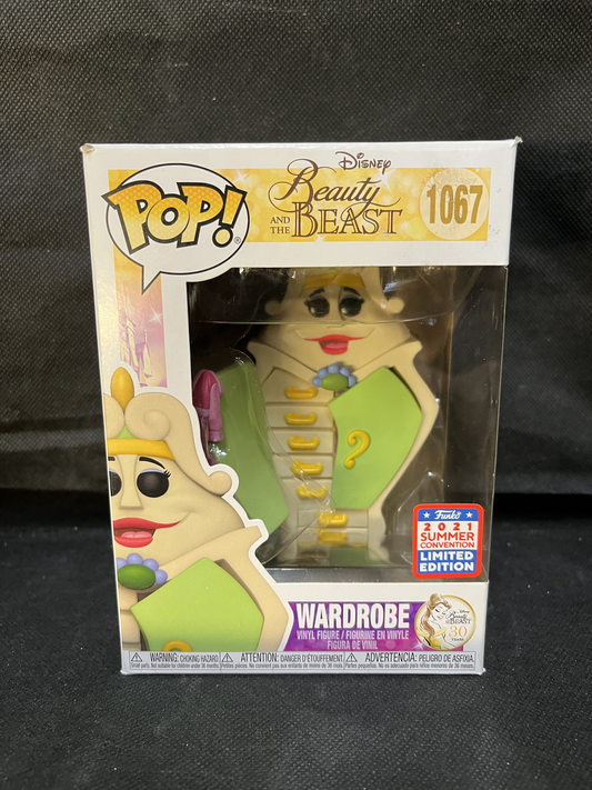 Funko Pop! Disney Beauty and the Beast The Wardrobe #1067  SDCC Exclusive 2021