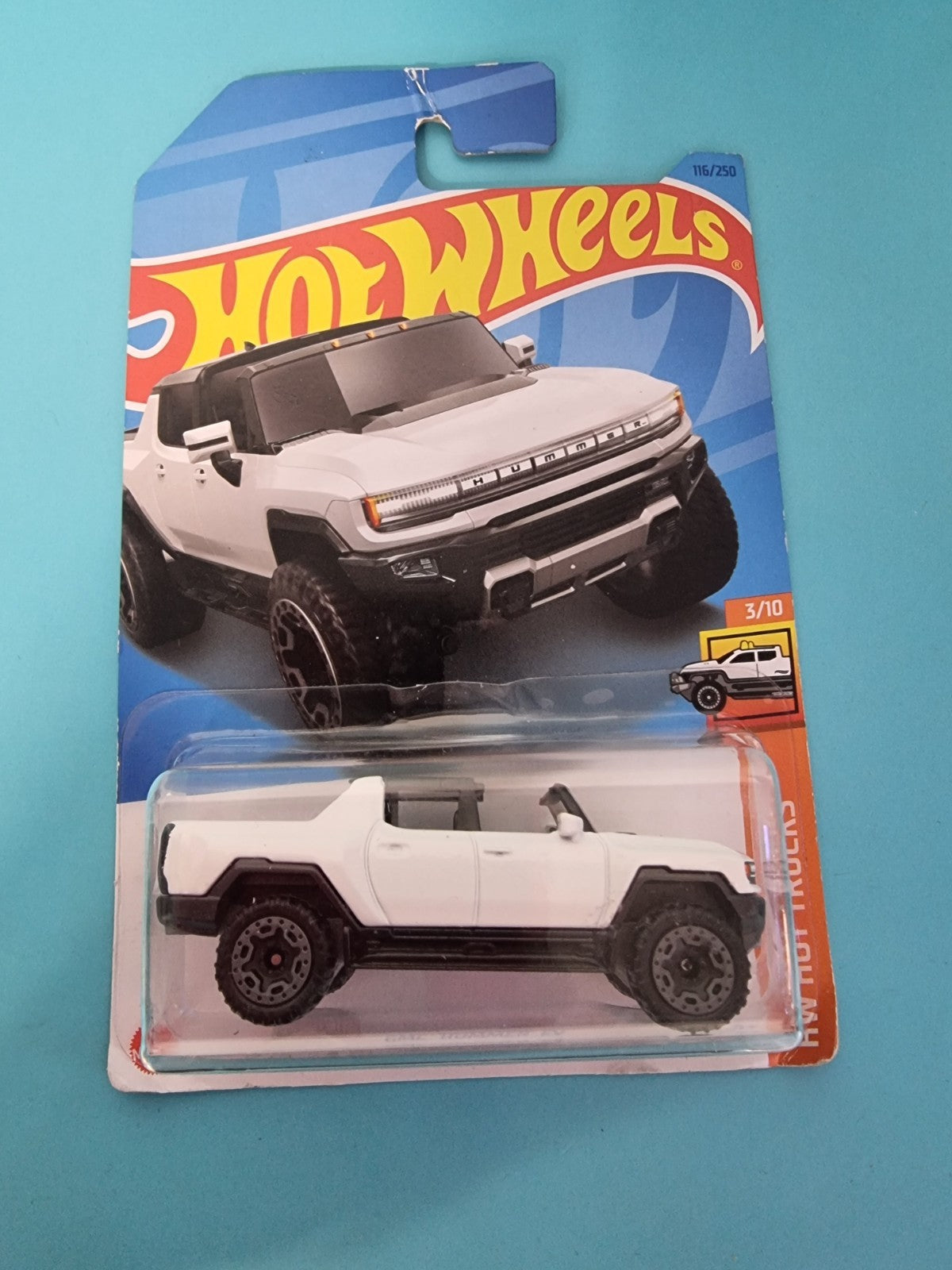 2023 Hot Wheels GMC Hummer EV #116/250 (White) HW Hot Trucks 3/10