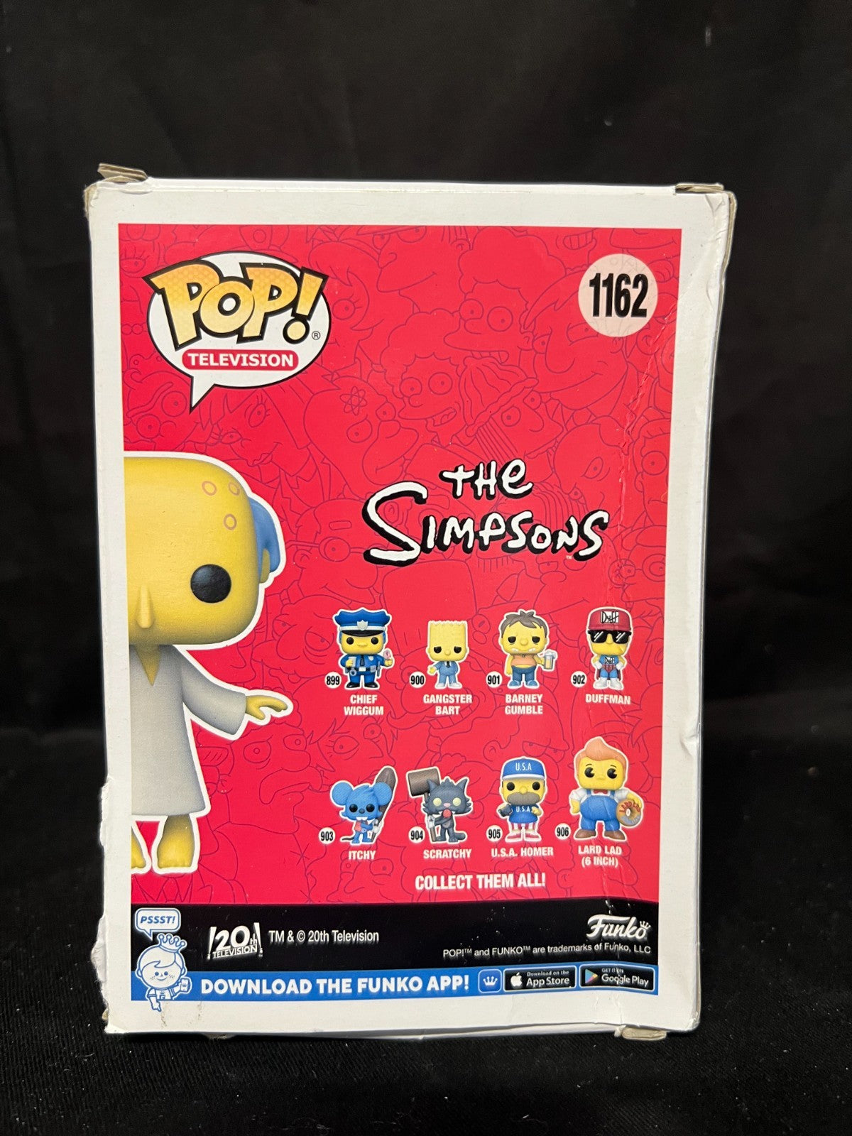 Funko Pop Glowing Mr Burns # 1162 The Simpsons Special Edition Vinyl Figure