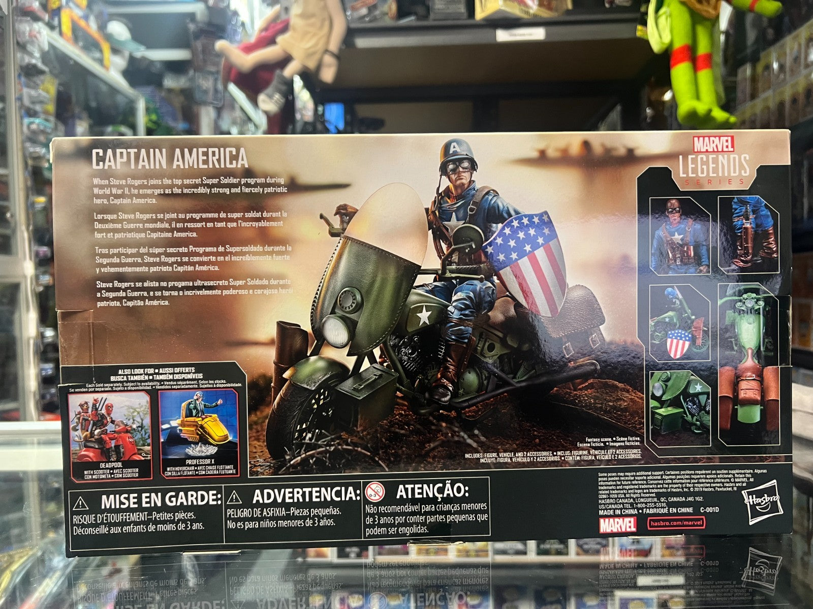 Hasbro Marvel Legends Series Captain America with Motorcycle Action Figure