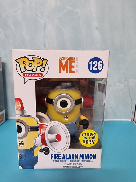 FUNKO POP MOVIES DESPICABLE ME #126 FIRE ALARM MINION VAULTED VINYL FIGURE