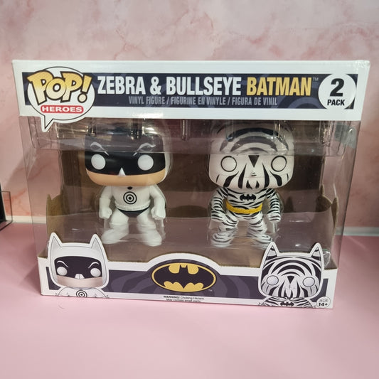 Funko Pop Zebra & Bullseye Batman 2 Pack Exclusive Dc Vinyl Figure