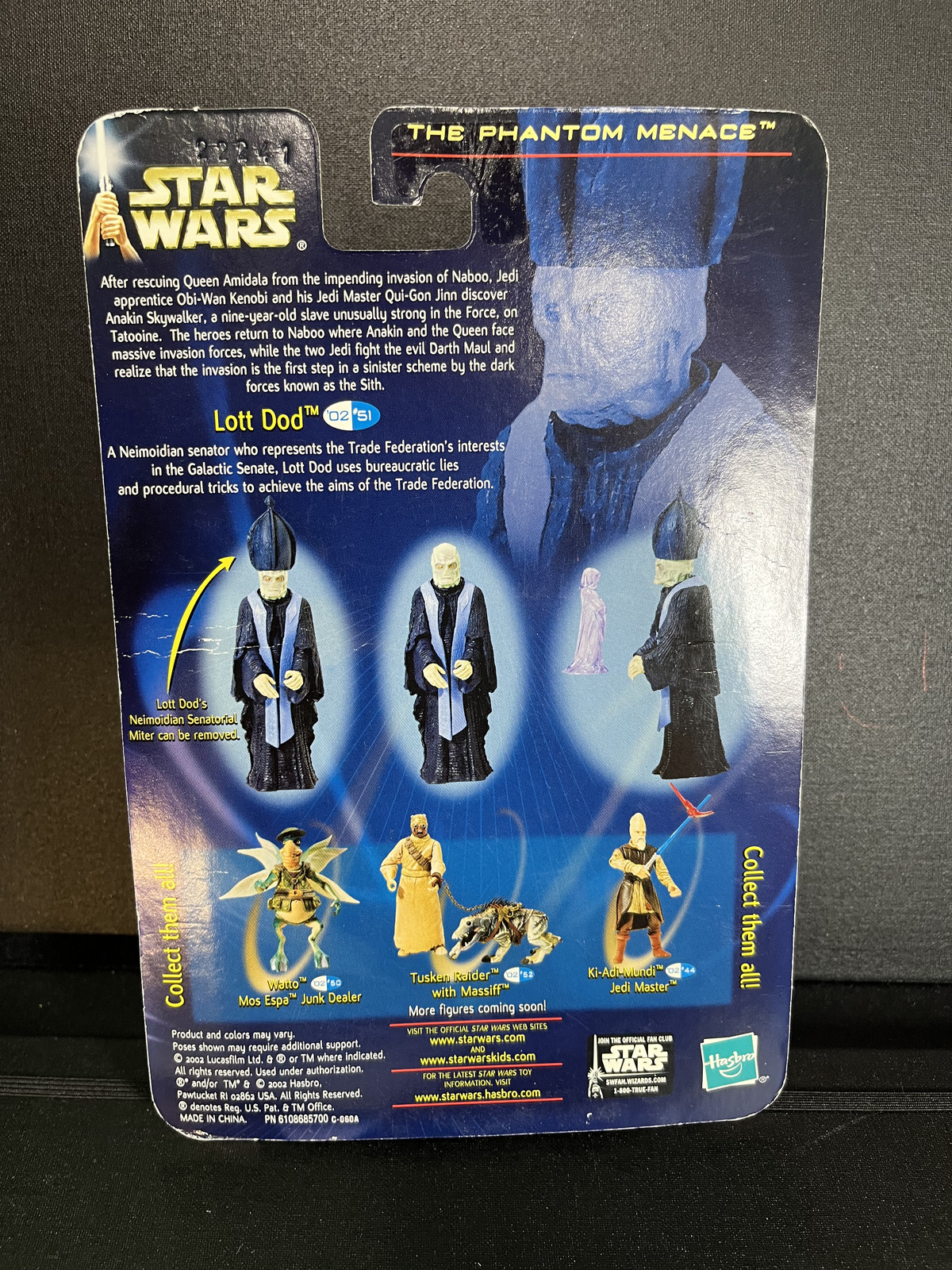 Lott Dodd Neimoidian Senator Star Wars AOTC Carded 3.75 Action Figure