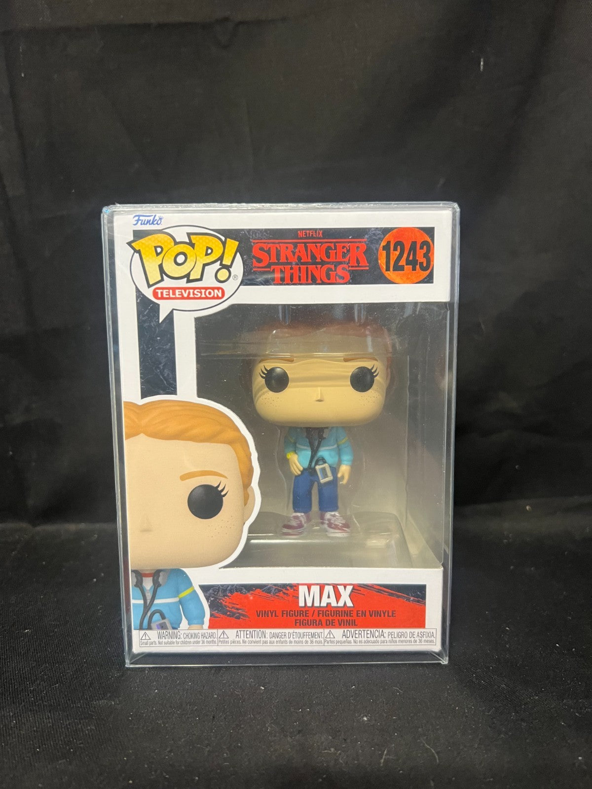 Max 1243 Pop Vinyl Funko In Protector Stranger Things