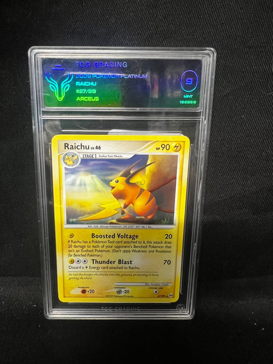 Pokemon Raichu Platinum Arceus Pre release Promo #27 TCG 9