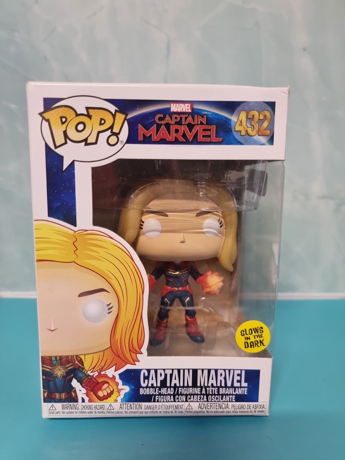 Funko Pop! CAPTAIN MARVEL Glow in the Dark Marvel Collector Corps