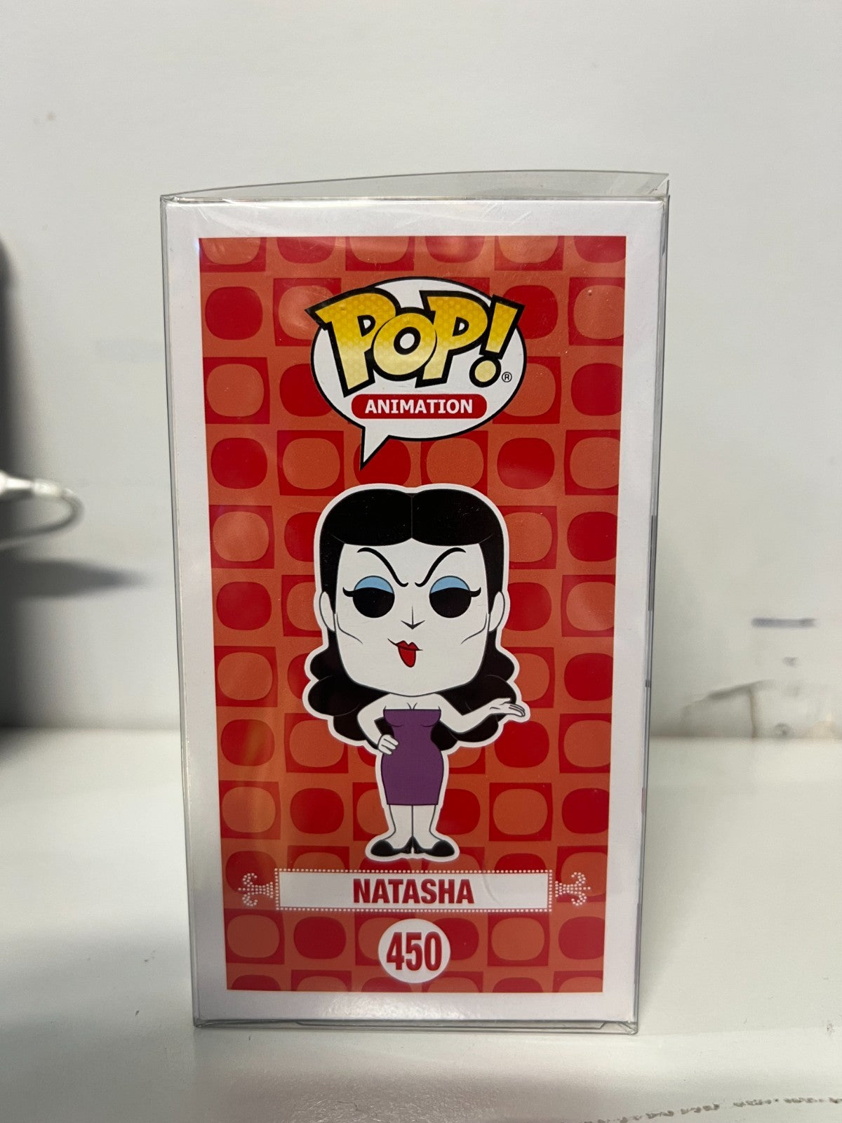 FUNKO POP 🐸Rocky & Bullwinkle #450 NATASHA VINYL 🐸With Protector (A3)