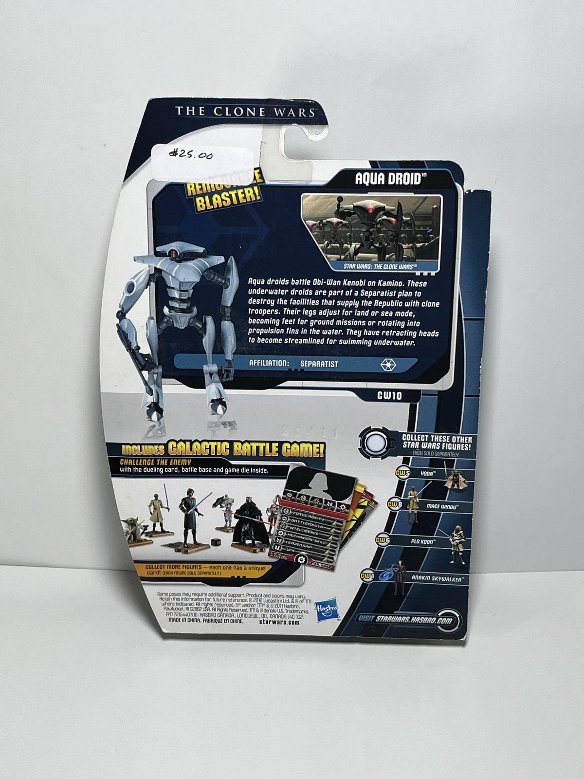 Aqua Droid CW10 Star Wars The Clone Wars 3.75 Action Figure