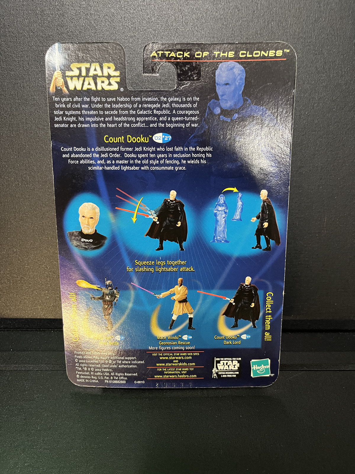 Count Dooku Star Wars AOTC Carded 3.75 Action Figure