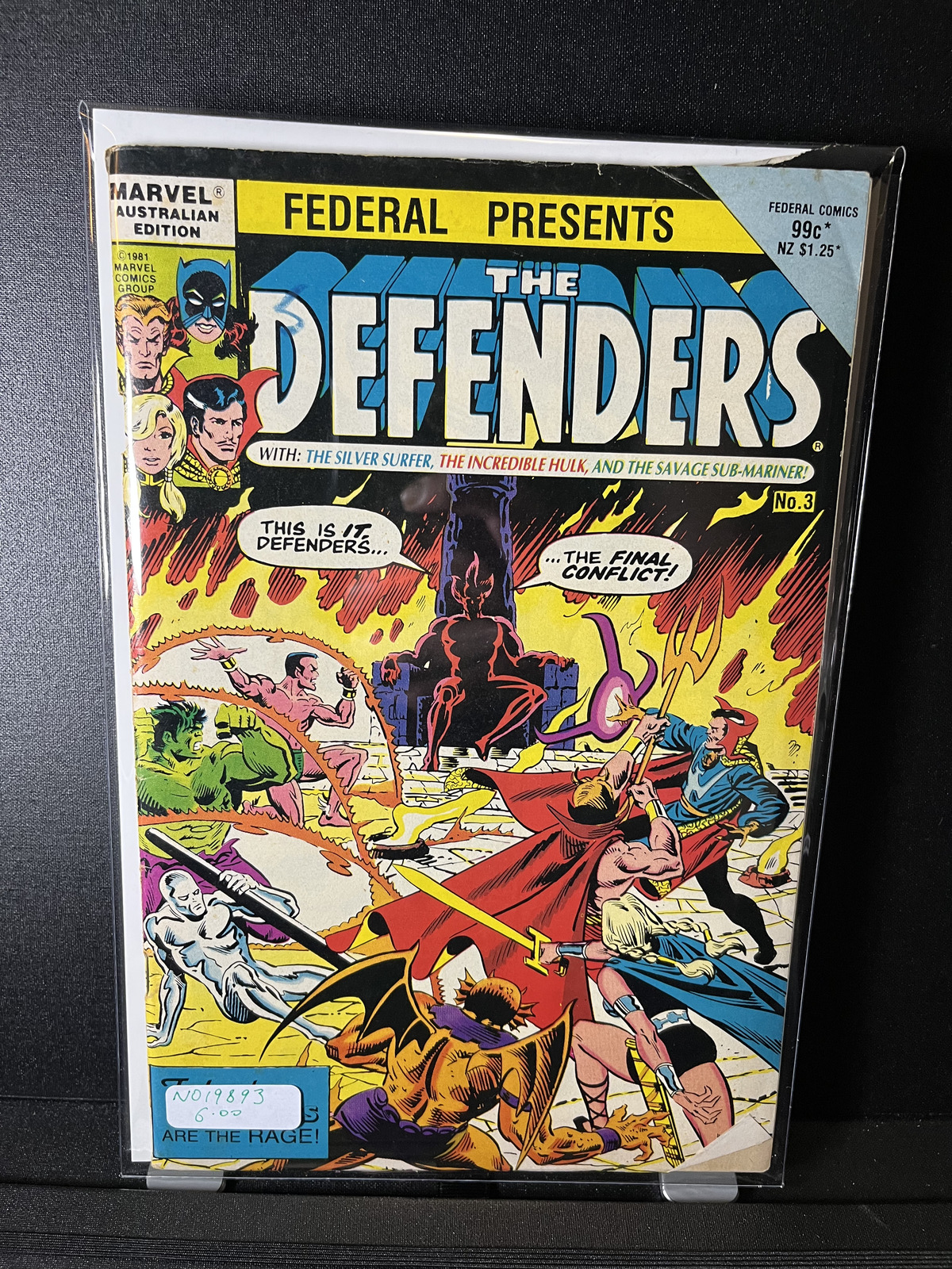 Defenders #3 Marvel Comics Australian Federal Comic 1985