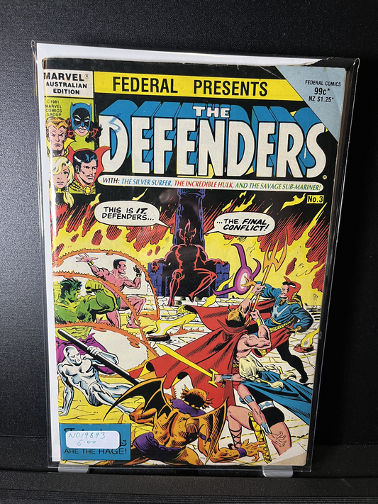 Defenders #3 Marvel Comics Australian Federal Comic 1985