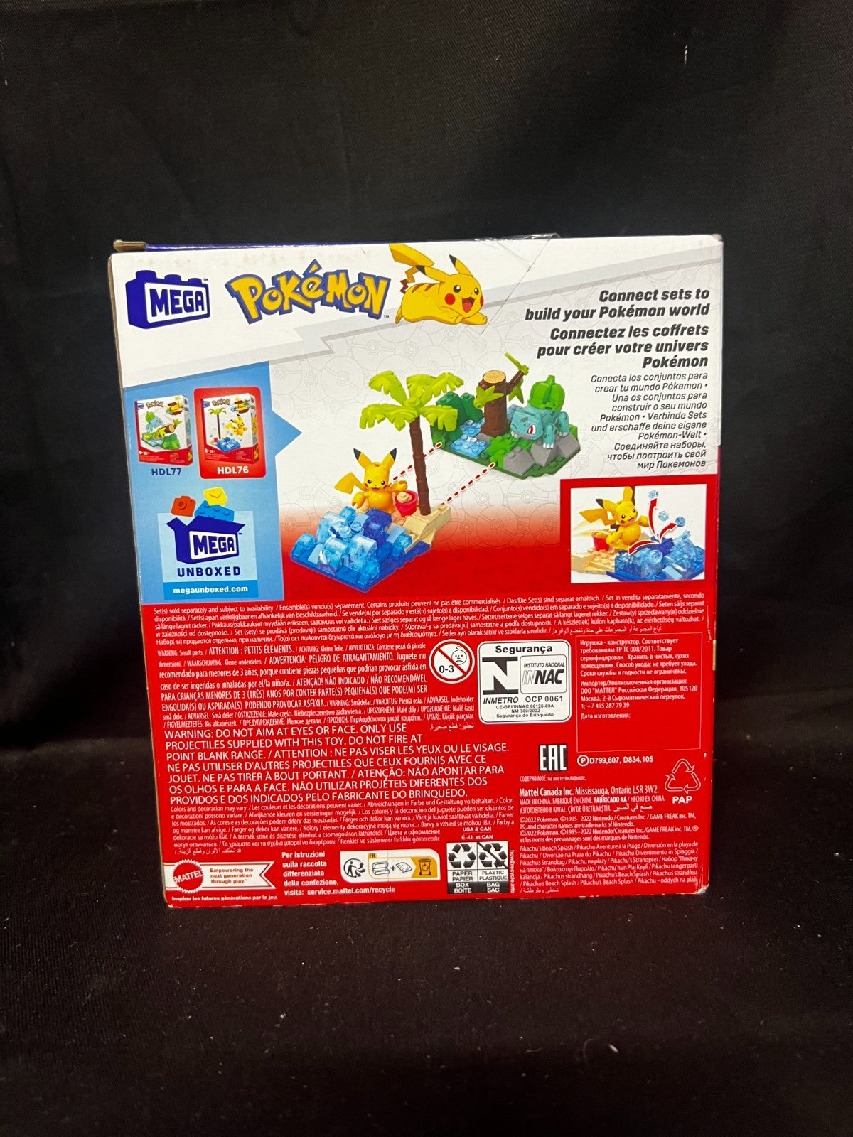 MEGA Pokemon Pikachu Beach Splash Building Set 79 Pcs HDL76 Toy 6+ Years