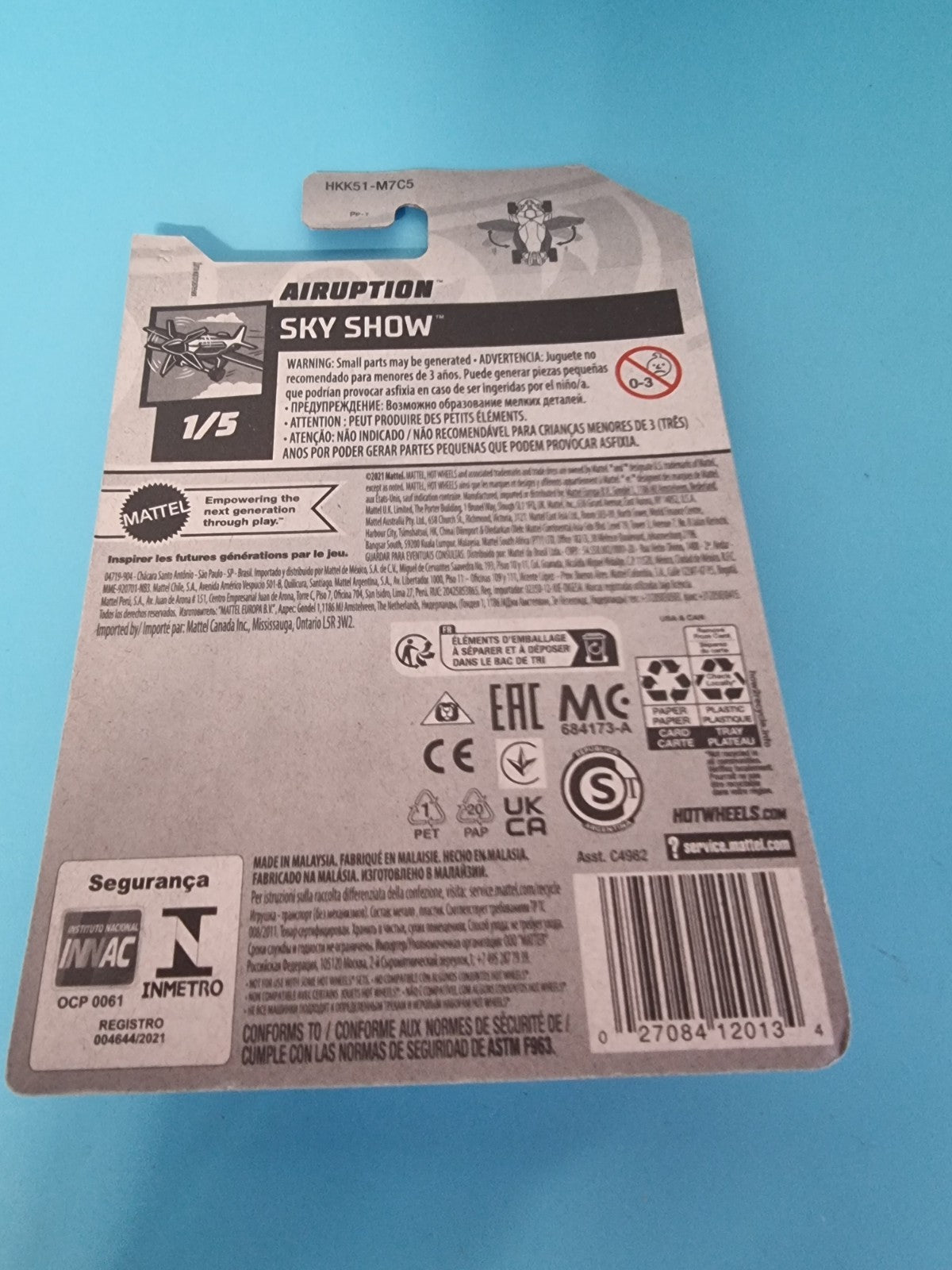 HOT WHEELS  SKY SHOW SERIES  AIRUPTION IN YELLOW #1/5 OR #19/250