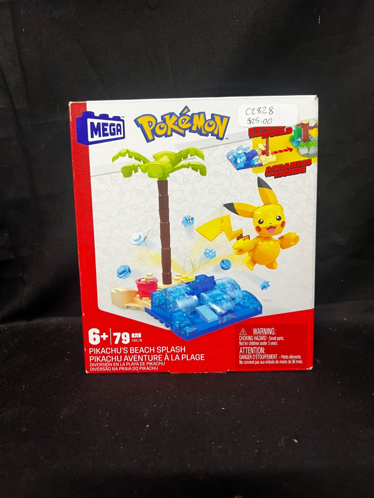 MEGA Pokemon Pikachu Beach Splash Building Set 79 Pcs HDL76 Toy 6+ Years