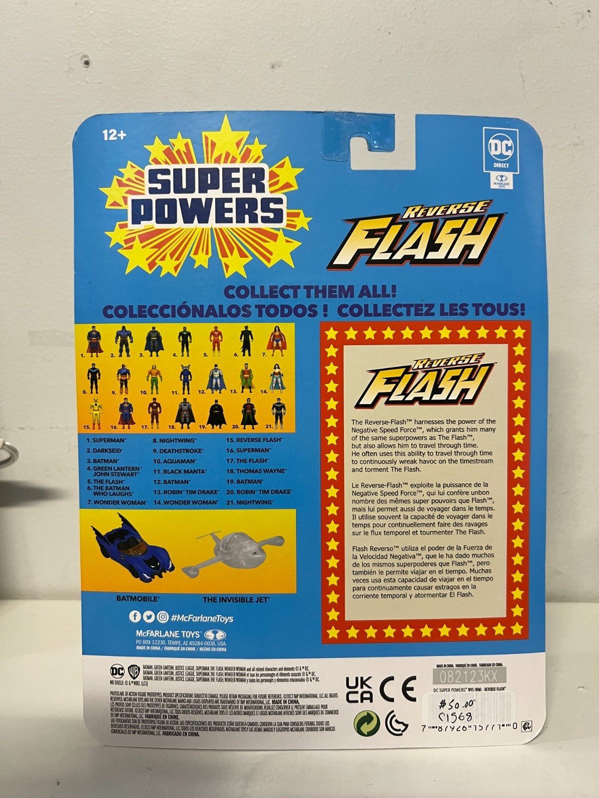 ✅ SUPER POWERS 4.5" figure REVERSE FLASH Wave 5 McFarlane Toys✅