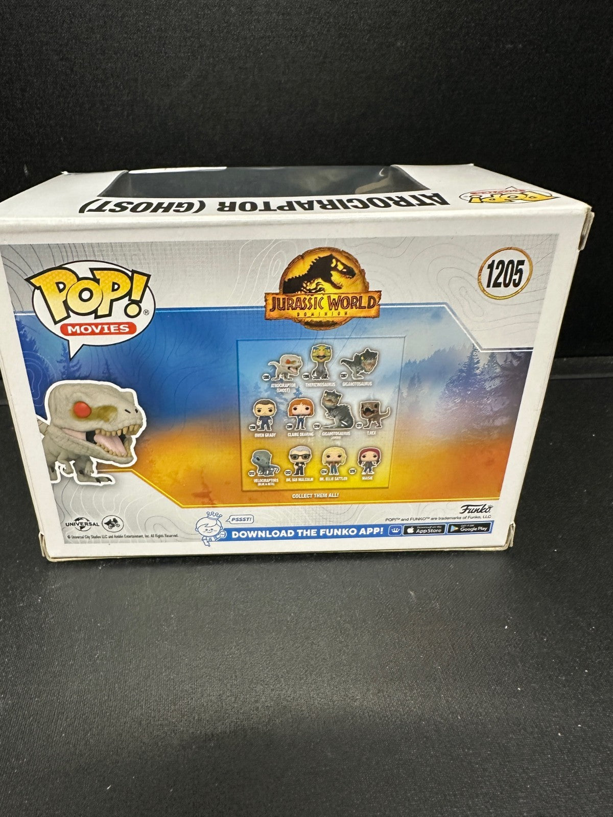 Funko Pop ATROCIRAPTOR GHOST Jurassic World Movie # 1205