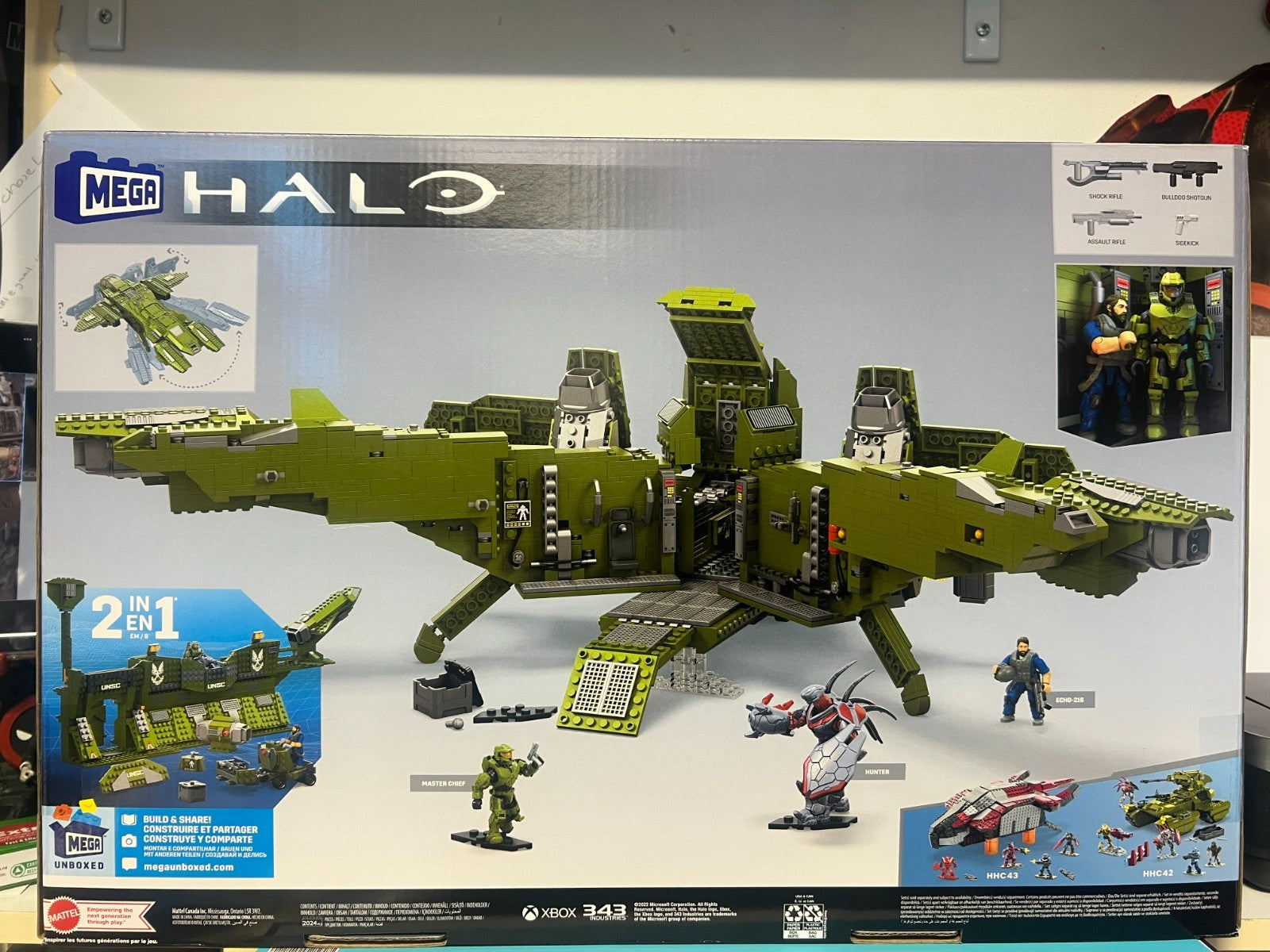 MEGA Halo Pelican Inbound Vehicle Halo Infinite Building Set with Master Chief C