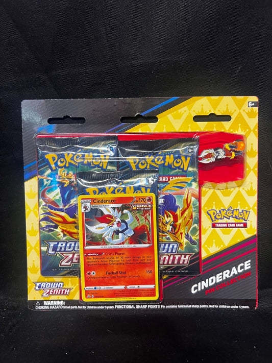 Crown Zenith 3 Pack Blister - Cinderace Promo - Pokemon Card